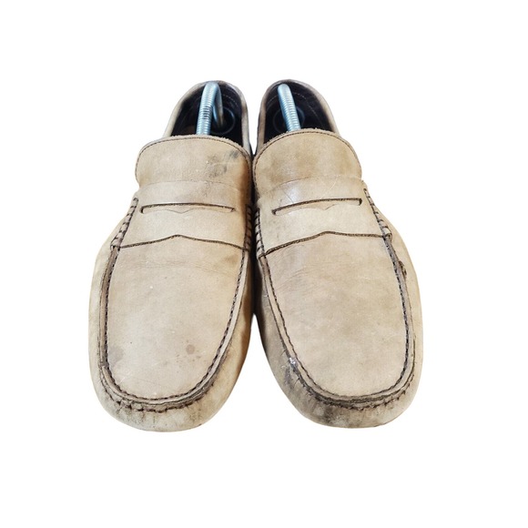 Saks Fifth Avenue Men's Suede Driving Moccasins. Beige. Size 12 - Picture 2 of 8